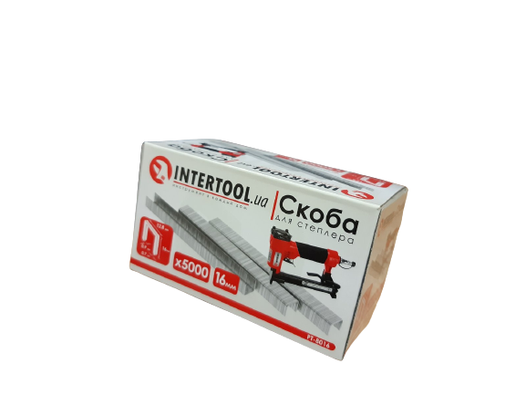 Скоба для степлера 16x12.8мм (0.9x0.7мм) 5000шт/упак. INTERTOOL PT-8016
