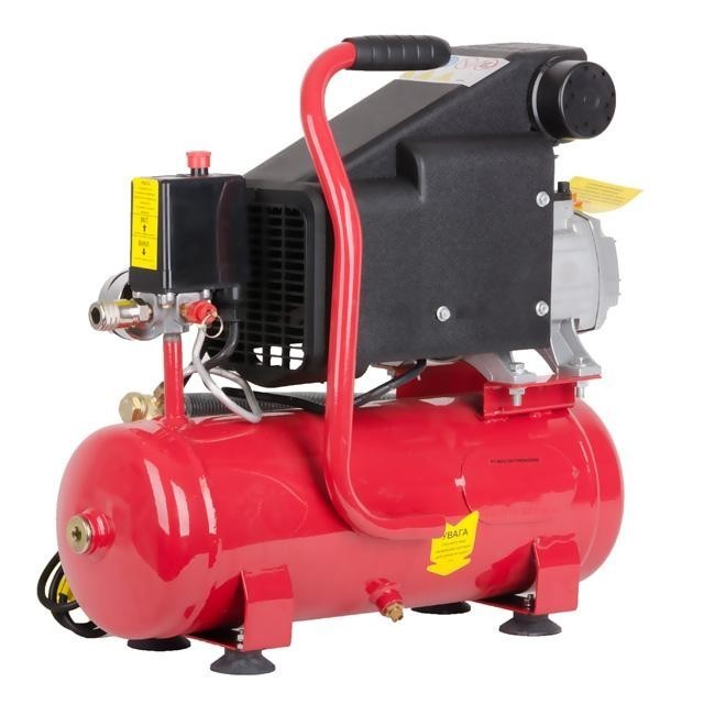 Компресор 9 л, 0.75 кВт, 220 В, 8 атм, 160 л/хв INTERTOOL PT-0002