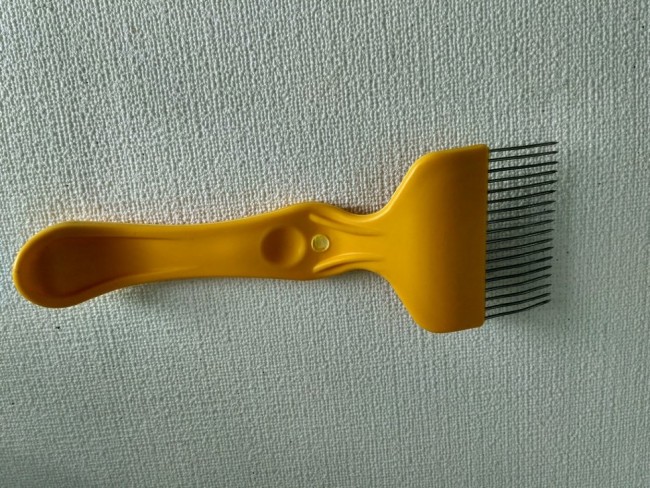 Вилка для розпечатки сот, гнута голка, пластик № 2