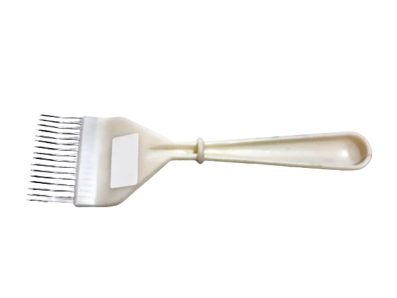 Вилка для розпечатки сот, гнута голка, пластик № 2