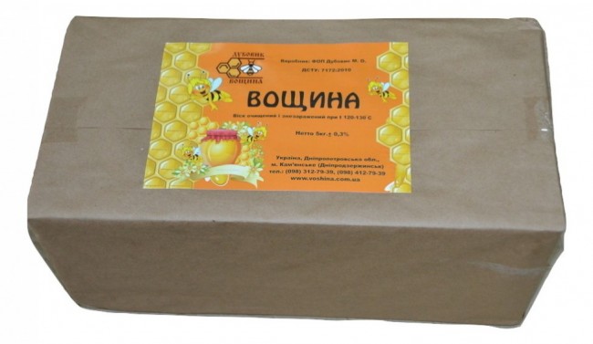 Вощина Дубовик литая 'Рута' упаковка 5 кг