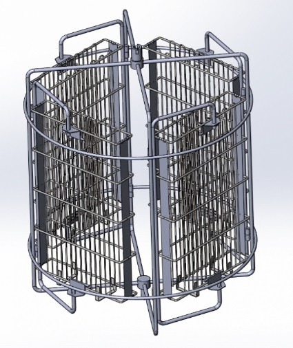 Медогонка 4-х рамкова з поворотом касет під рамку 230 мм "Рута" М6010